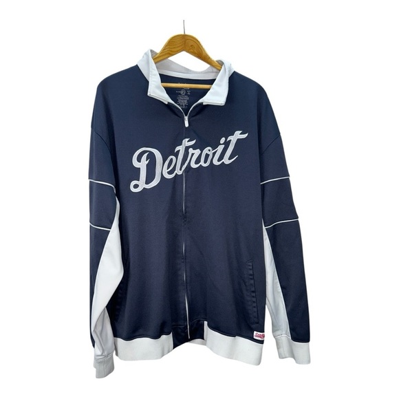 Stitches Athletic Gear Detroit Tigers XXL Men’s Navy Blue and White Jacket - Picture 6 of 12